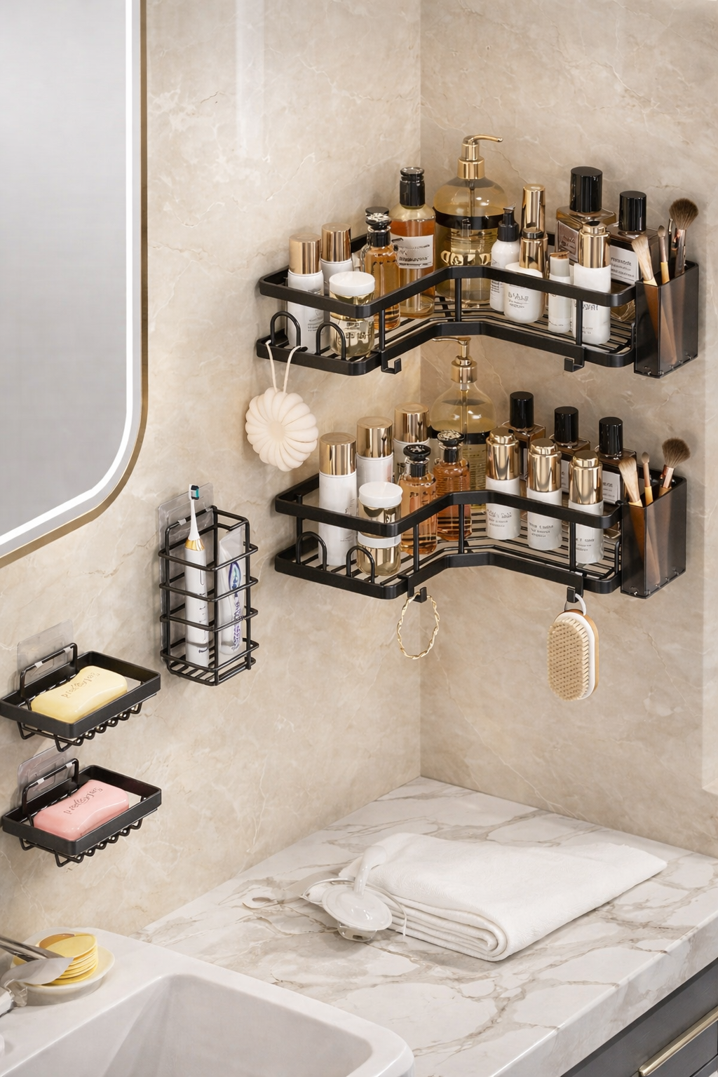 Kit Organizador de Baño de Lujo